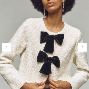 Avec Les Filles Bow Tweed Lady Jacket